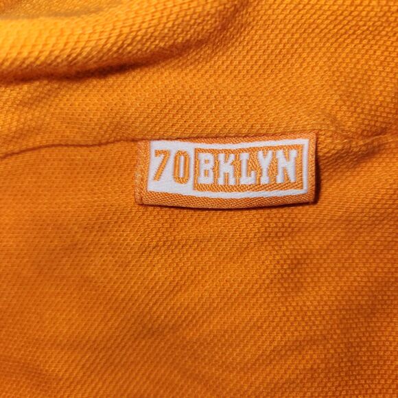 BKLYN Orange Short Sleeve Cotton Polo Men's Size XXL - Picture 7 of 8
